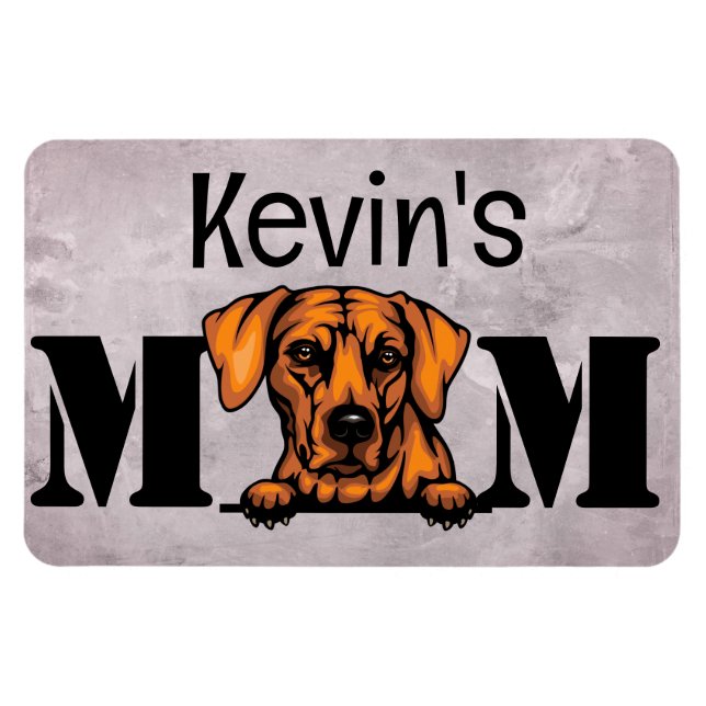  Rhodesian Ridgeback Peeking Personalised Mum Magnet (Horizontal)