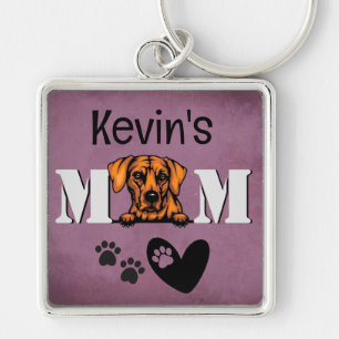 Rhodesian Ridgeback Personalized Peeking Key Ring
