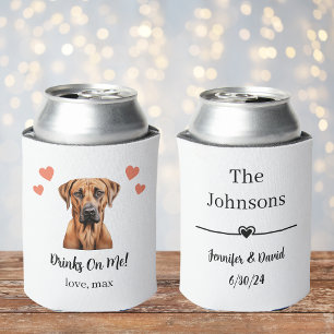Rhodesian Ridgeback Pet Wedding Can Cooler