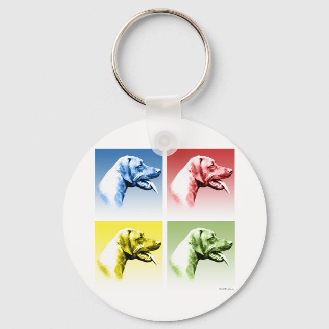 Rhodesian Ridgeback Pop Art Key Ring (Front)