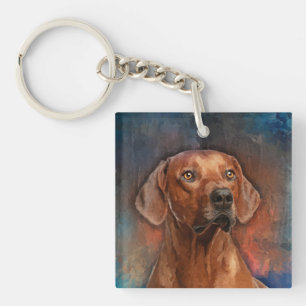 Rhodesian Ridgeback Portrait Key Ring