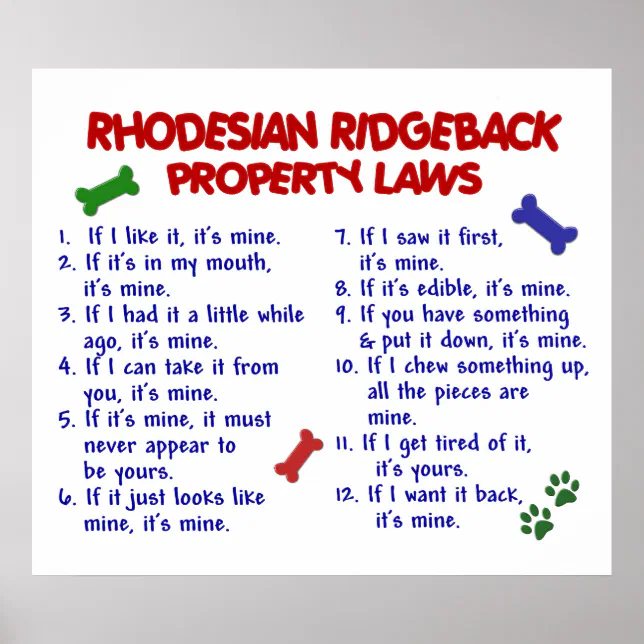RHODESIAN RIDGEBACK POSTER | Zazzle