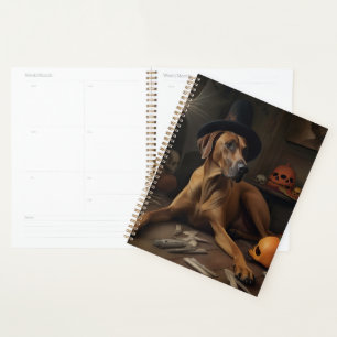Rhodesian Ridgeback Pumpkins Halloween Scary Planner