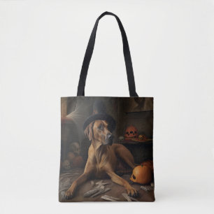 Rhodesian Ridgeback Pumpkins Halloween Scary Tote Bag