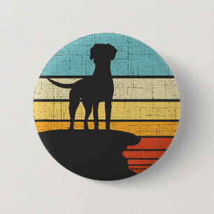  Rhodesian Ridgeback Retro Vintage 60s 70s Dog 6 Cm Round Badge