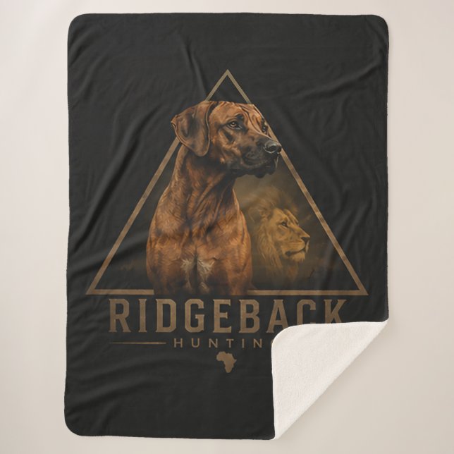 Rhodesian Ridgeback Sherpa Blanket (Front)