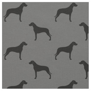 Rhodesian Ridgeback Silhouettes Pattern Fabric