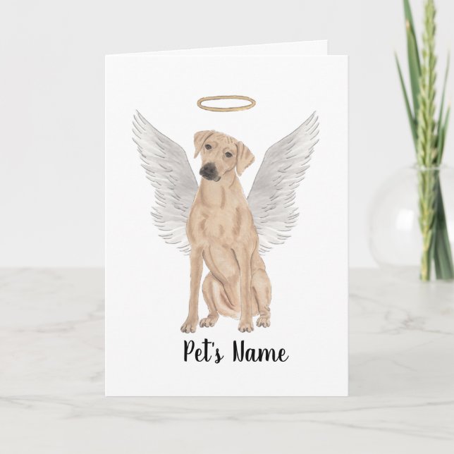 Rhodesian Ridgeback Sympathy Memorial Card (Front)