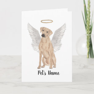 Rhodesian Ridgeback Sympathy Memorial Card