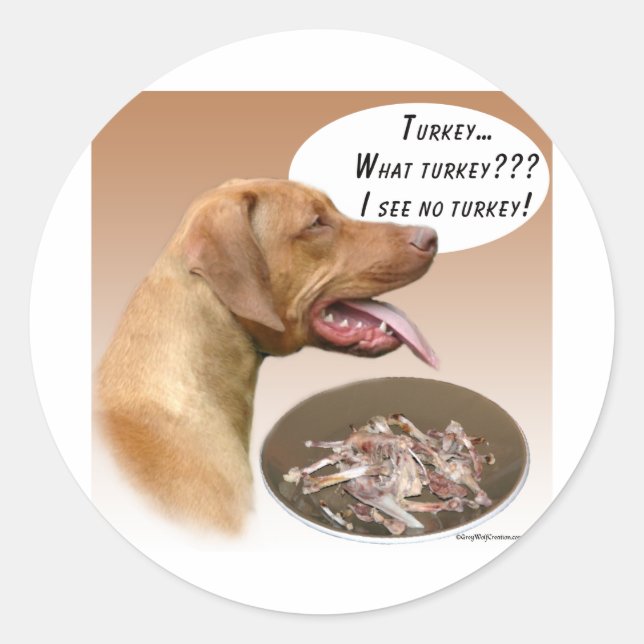 Rhodesian Ridgeback Turkey Classic Round Sticker (Front)