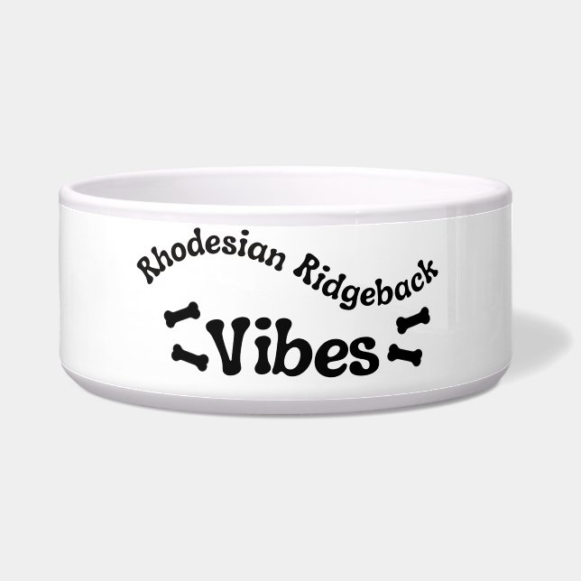 Rhodesian Ridgeback Vibes Ceramic Dog Bowl (Left)