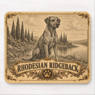 Rhodesian Ridgeback, Vintage Heritage Dog Mouse Mat
