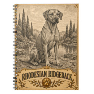 Rhodesian Ridgeback, Vintage Heritage Dog Notebook