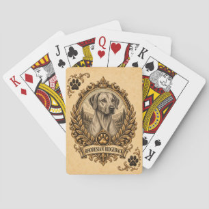 Rhodesian Ridgeback, Vintage Heritage Dog Playing Cards