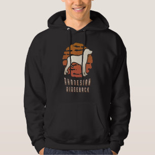 Rhodesian Ridgeback Vintage Retro Classic Dog Suns Hoodie