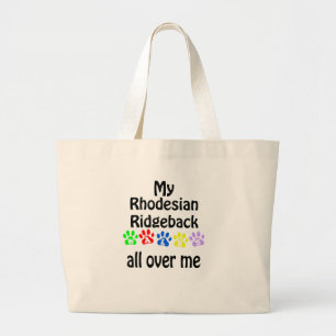 Rhodesian Ridgeback Walks Design Large Tote Bag
