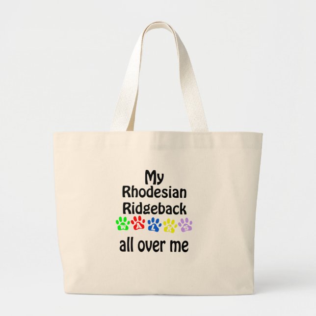 Rhodesian Ridgeback Walks Design Large Tote Bag (Front)