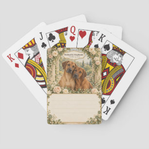 Rhodesian Ridgeback Wedding Guest Book Deck Playing Cards