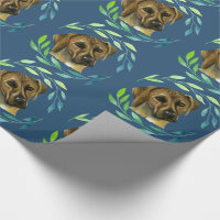 Rhodesian Ridgeback with a Wreath Watercolor