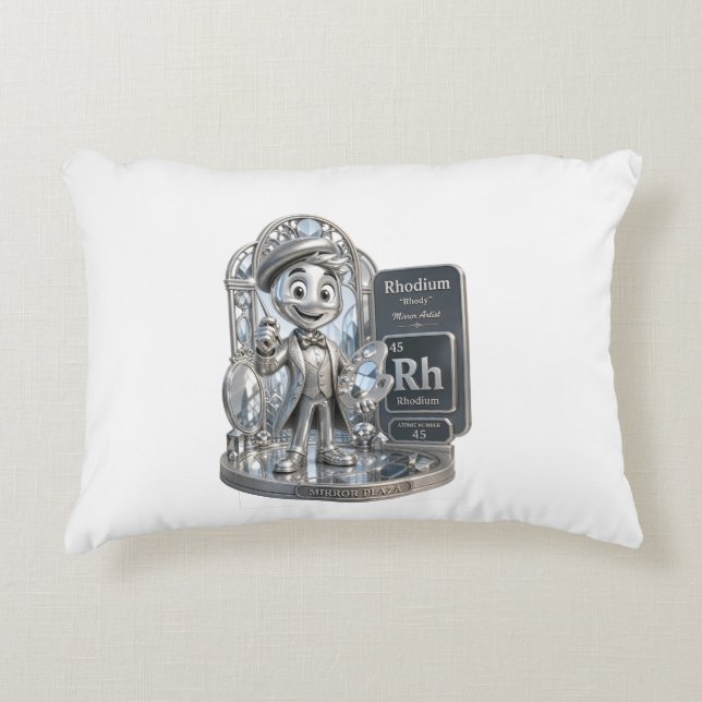 Rhodium character from the ATOMIVRA™ Decorative Cushion (Front)