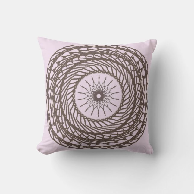 Rhodium effect geometrical shape design pattern cushion (Front)
