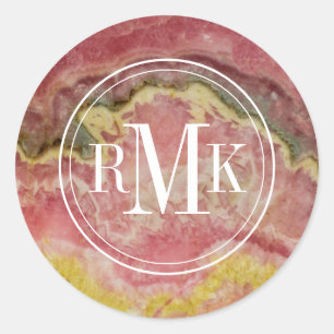 Rhodochrosite Classic Round Sticker
