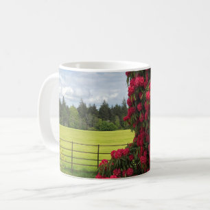 Rhododendron and Scenic View in Scotland Coffee Mug