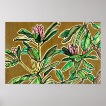 Rhododendron Azalea Spring Flowers Floral Sketch