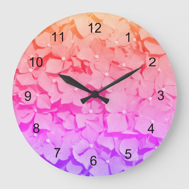 Rhododendron Effect Large Clock (Front)