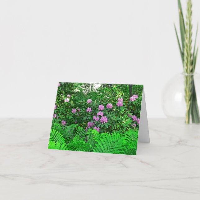 "RHODODENDRON & FERNS" NOTECARD (Front)