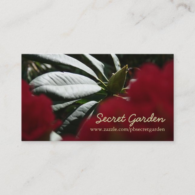 Rhododendron Floral Photography - Business Cards 1 (Front)