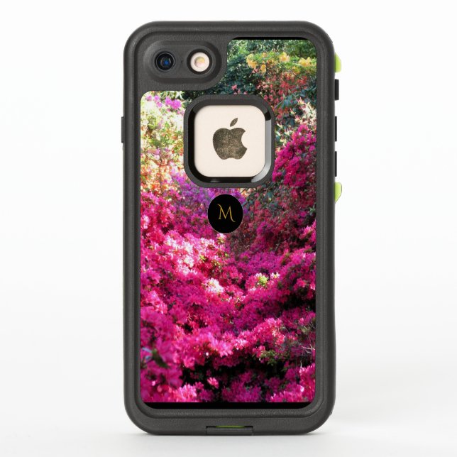 Rhododendron Floral Photography Monogram Case (Back)