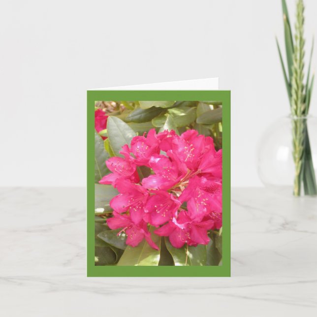 Rhododendron Flower greeting card (Front)