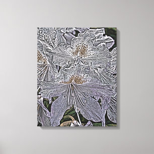 RHODODENDRON FLOWERS CANVAS PRINT
