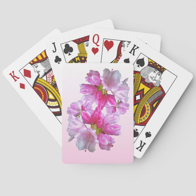 Rhododendron Flowers Playing Cards (Back)