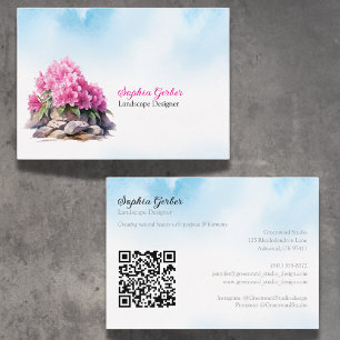 Rhododendron garden and landscape professions business card