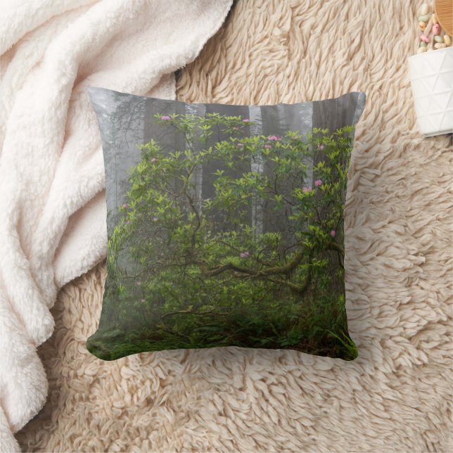 Rhododendron in Redwood National Park California Cushion (Blanket)
