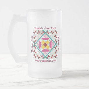 Rhododendron Trail glass beer stein