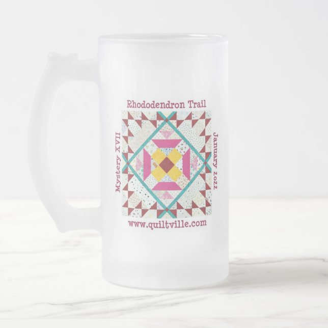 Rhododendron Trail glass beer stein (Left)