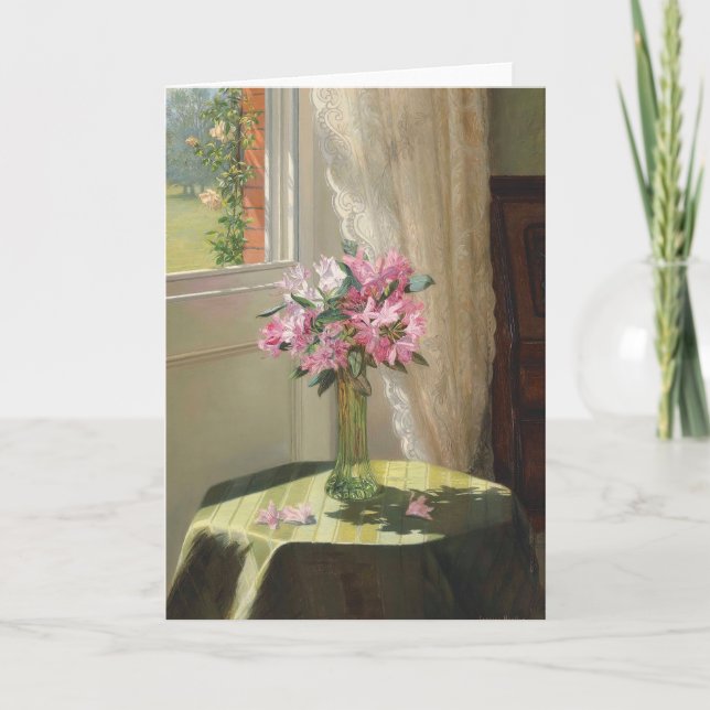 Rhododendrons by a Window | Jessica Hayllar Card (Front)