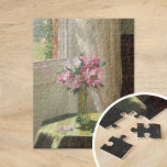 Rhododendrons by a Window | Jessica Hayllar Jigsaw Puzzle<br><div class="desc">Rhododendrons by a Window by British artist and painter Jessica Hayllar. The fine art painting depicts an interior still life with a beautiful pink floral arrangement in a vase. 

Use the design tools to add custom text or personalise the image.</div>