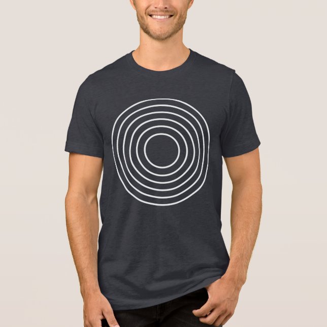 Rholmn (Outlined Gray) Tri-Blend Shirt (Front)