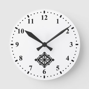 Rhombic dharma chakra round clock