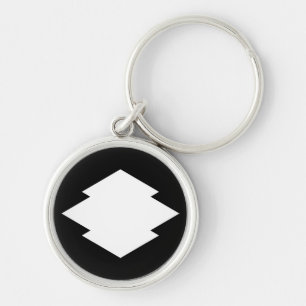 Rhombic pine bark key ring