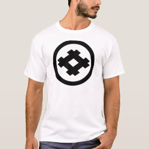 Rhombic well frame in circle T-Shirt
