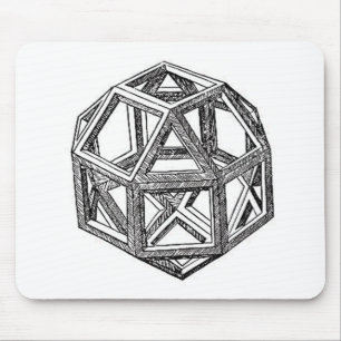 Rhombicuboctahedron, Leonardo Da Vinci Mouse Mat
