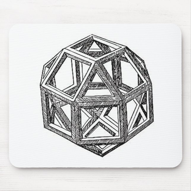 Rhombicuboctahedron, Leonardo Da Vinci Mouse Mat (Front)