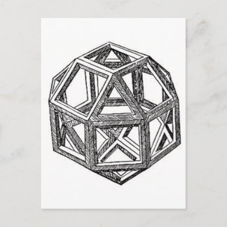 Rhombicuboctahedron, Leonardo Da Vinci Postcard