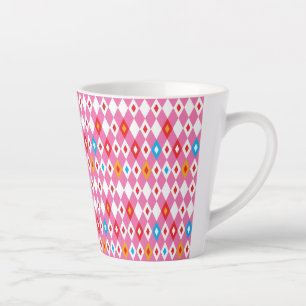 Rhombus Pattern Latte Mug