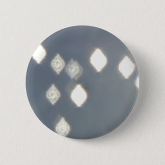 Rhombus pattern on blue-gray background 6 cm round badge
